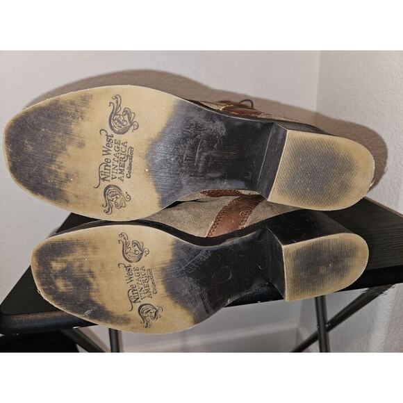 Nine West Vintage America Collection Suede Knee High Size 9 M Brown Rear Zip - Picture 16 of 16